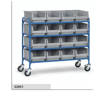 Servante pour bacs plastiques 32951 - avec bacs