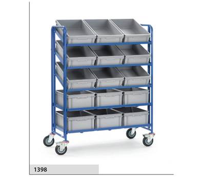 Servante pour bacs plastiques 1398 - avec bacs plastiques