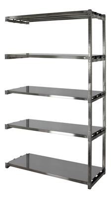 Rayonnage Inox - Élément Suivant - 5 Niveaux Tablettes