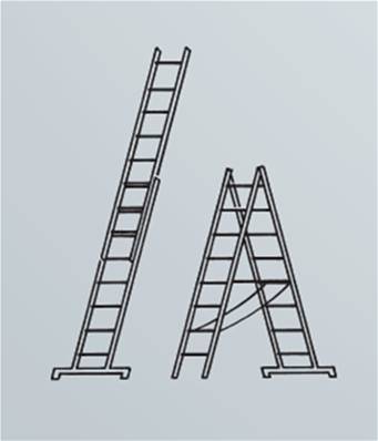 Echelle transformable, 2 plans