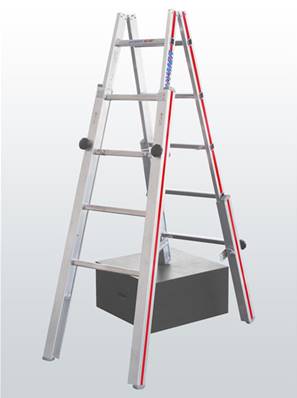 Echelle double pour escaliers