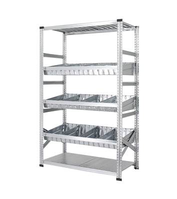 Rayonnage - 3 niveaux Bacs Modulaires - H : 1.97 m - L. 1.20 m