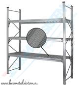 RAYONNAGE Mi-Lourd - Tablettes perforées 50 % - P. 45 cm à 85 cm