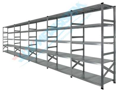 Rayonnage métallique - 5 éléments 1.05 m