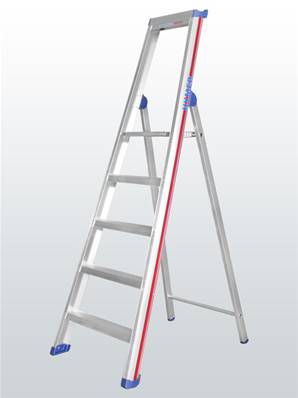 Escabeau simple avec pont de sécurité