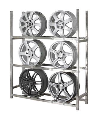 Présentoir jante INOX H. 1.65 m - Elément Départ