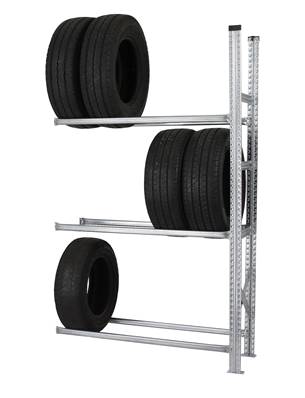 Rayonnage pour pneus sans jantes