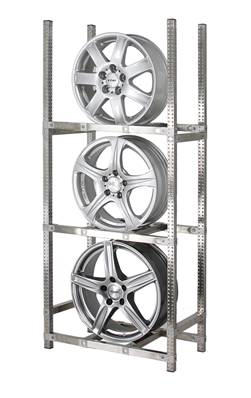 Présentoir jante INOX H. 1.65 m - Elément Départ