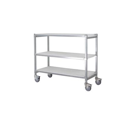 Chariot Haut Etroit INOX Blanc - H.1.74 m - P.52 cm
