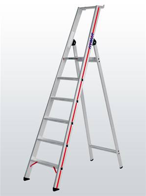 Escabeau simple avec pont de sécurité
