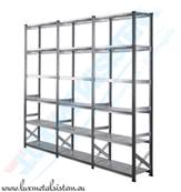 Rayonnage métallique - 3 éléments 1.05 m - H: 2.50 m - 6 tablettes