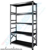 Rayonnage Elément Suivant PP Noir 1.20 m - H: 2.50 m - 6 tablettes
