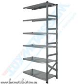 Rayonnage métallique - Elément Suivant 90 cm - H: 2.50 m - 6 tablettes
