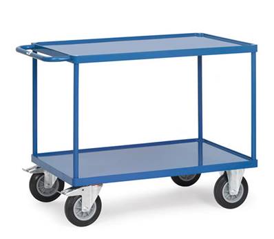 Chariot à plateaux 2403W en tôle d'acier avec rebord