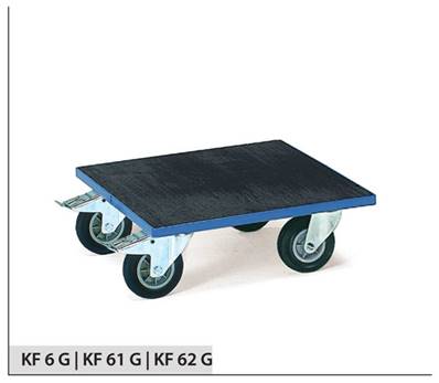 Rouleur de bac KF 61 G - Revêtement caoutchouc -
