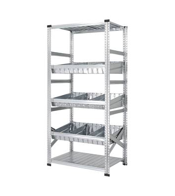 Rayonnage - 3 niveaux Bacs Modulaires - H : 1.97 m - L. 90 cm