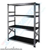 Rayonnage Elément Départ PP Noir 90 cm - H: 1.84 m - 4 tablettes