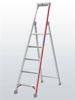 Escabeau simple avec pont de sécurité