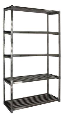 Rayonnage Inox - Élément Départ - 5 Niveaux Clayettes