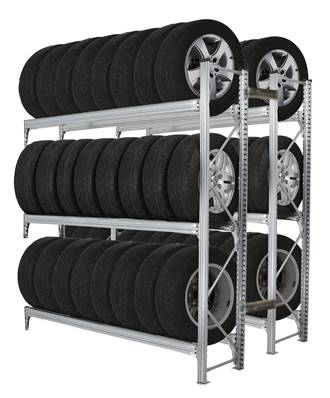 Rack de rangement pour pneus, avec ou sans jantes - UNISHELF