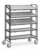 Servante pour bacs plastiques 1384/7016 - avec plateaux