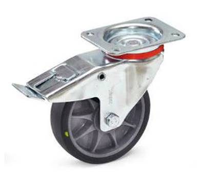Roue pivotante avec frein 160 x 40 mm