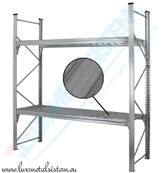 RAYONNAGE Mi-Lourd - Tablettes perforées 50 % - P. 45 cm à 85 cm