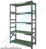 Rayonnage Elément Départ PP Vert 90 cm - H: 1.84 m - 4 tablettes