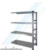 Rayonnage métallique - Elément Suivant 1.05 m - H: 1.84 m - 4 tablettes