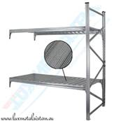 RAYONNAGE Mi-Lourd - Tablettes perforées 50 %  - P. 90 cm à 1,20 m