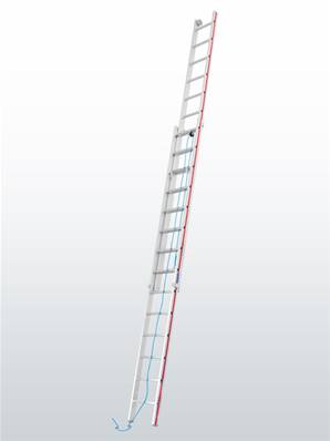 Echelle coulisse à corde, 2 plans