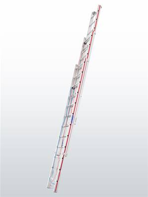 Echelle coulisse à corde, 3 plans