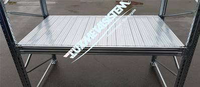 Paire de Lisses avec tablettes en acier - L. 1.80 m