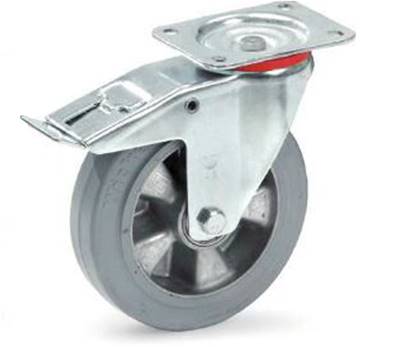 Roue pivotante avec frein 125 x 40 mm