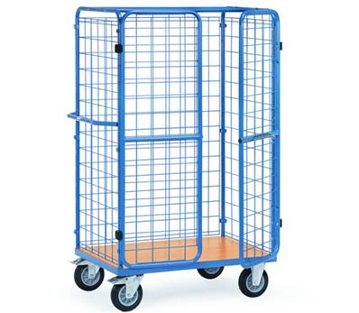 Chariot pour colis 8583-3 - treillis métallique et double porte