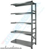 Rayonnage métallique - Elément Suivant 1.20 m - H: 1.97 m - 5 tablettes