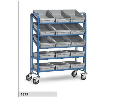 Servante pour bacs plastiques 1399 - avec bacs plastiques