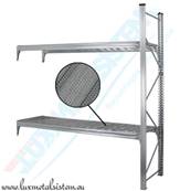 RAYONNAGE Mi-Lourd - Tablettes perforées 50 % - P. 45 cm à 85 cm