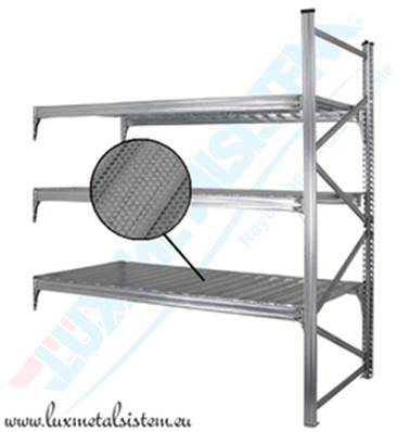 RAYONNAGE Mi-Lourd - Tablettes perforées 50 %  - P. 90 cm à 1,20 m