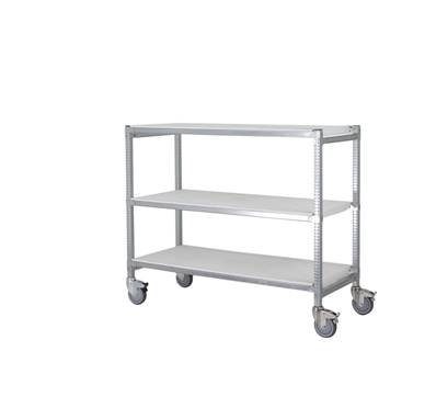 Chariot Haut Etroit INOX Bleu - H.1.74 m - P.52 cm