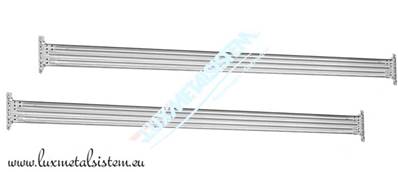 Paire de Lisses acier galvanisé - L. 1.80 m