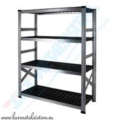 Rayonnage Elément Départ PP Noir 90 cm - H: 1.58 m - 4 tablettes