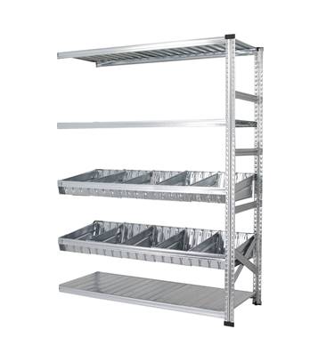 Rayonnage  Élément Suivant - 2 niveaux Bacs Modulaires - H : 1.97 m - L. 1.50 m