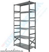 Rayonnage métallique - Elément Départ 90 cm - H: 2.50 m - 6 tablettes