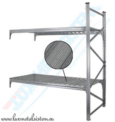 RAYONNAGE Mi-Lourd - Tablettes perforées 50 %  - P. 90 cm à 1,20 m