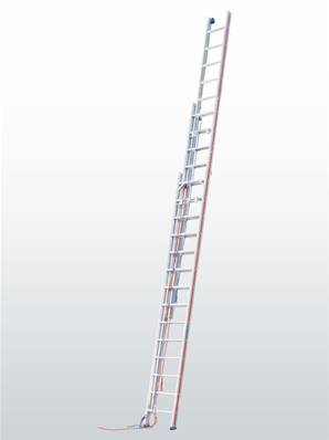 Echelle coulisse à corde, 3 plans