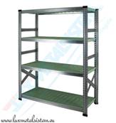 Rayonnage Elément Départ PP Vert 1.05 m - H: 1.58 m - 4 tablettes