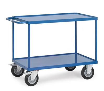 Chariot à plateaux 2400W en tôle d'acier avec rebord