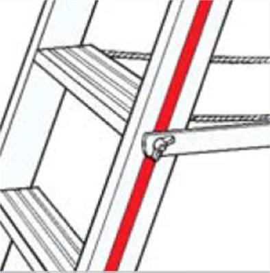 Kit de tendeurs rigides décrochables pour escabeaux 8024+8026