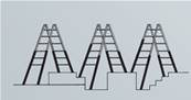 Echelle double pour escaliers